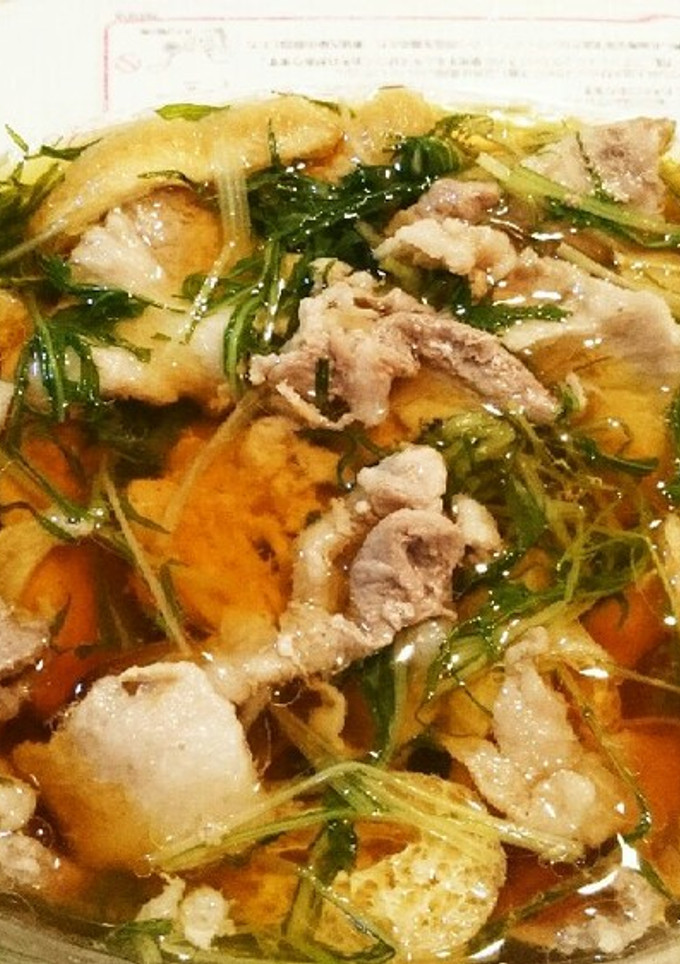 簡単☆豚肉と水菜の煮物-レシピのメイン写真