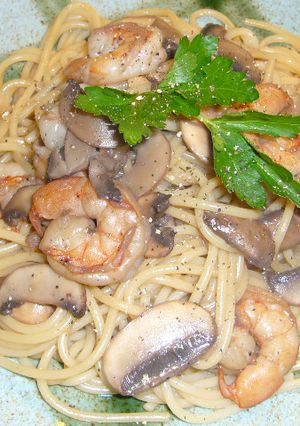 エビときのこのお醤油パスタ-レシピのメイン写真
