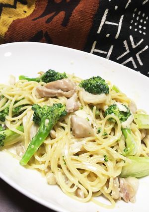 鶏エリンギブロッコリーカマンベールパスタ-レシピのメイン写真