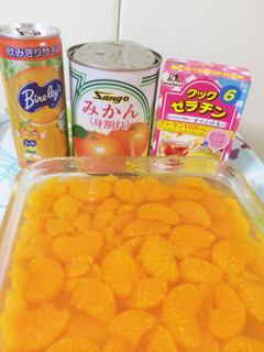 ミカン缶と缶ジュース ぷるぷるゼリー簡単-レシピのメイン写真