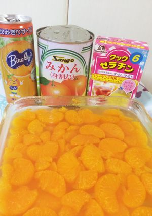 ミカン缶と缶ジュース ぷるぷるゼリー簡単-レシピのメイン写真