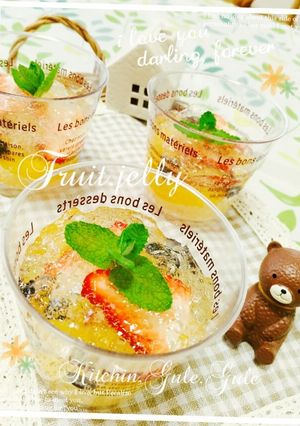みかん缶で簡単キラキラ⭐️フルーツゼリー-レシピのメイン写真