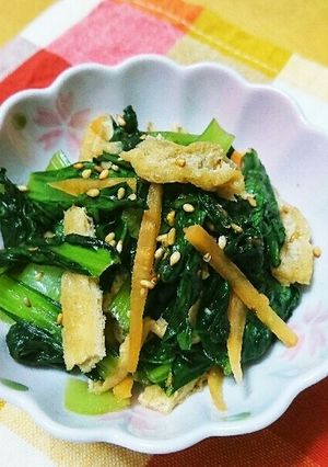 小松菜のゴマ入り炒め煮-レシピのメイン写真