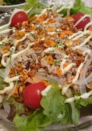 油っぽくない‼挽き肉サラダ丼★-レシピのメイン写真