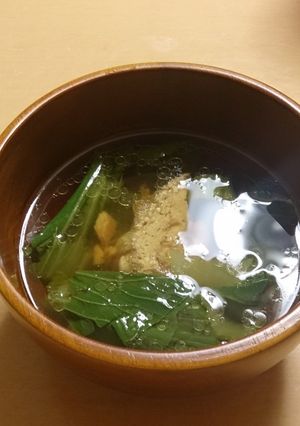 ツナと小松菜のスープ-レシピのメイン写真