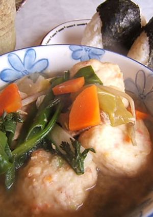 【手抜き】湯葉とろろ寄せ入り野菜味噌汁-レシピのメイン写真