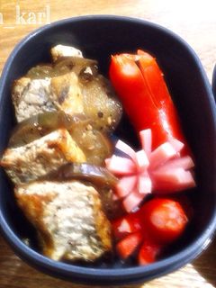 簡単なすと厚揚げの炒め お弁当-レシピのメイン写真