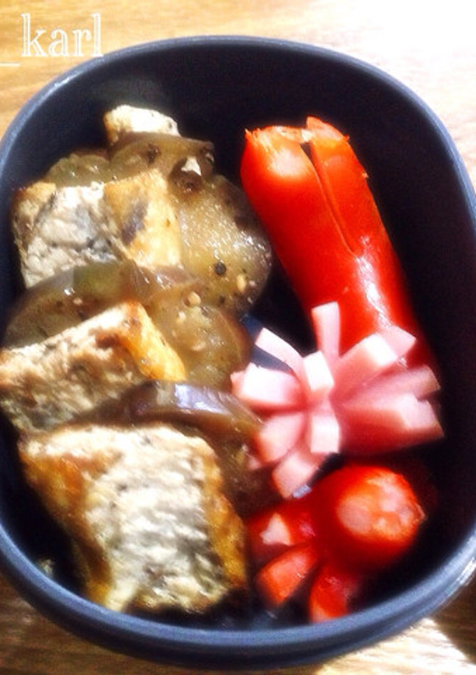 簡単なすと厚揚げの炒め お弁当-レシピのメイン写真