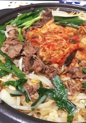 ホットプレートひとつで石焼ビビンバ風ご飯-レシピのメイン写真