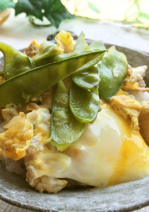 春を感じる季節飯✿絹さやドーンと他人丼-レシピのメイン写真