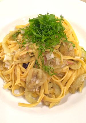 糖質制限パスタ！茄子と香味野菜の和風-レシピのメイン写真