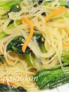 小松菜と春雨の炒め物-レシピのメイン写真