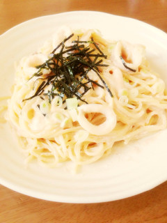 ヤリイカと明太子のクリームパスタ-レシピのメイン写真