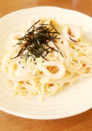 ヤリイカと明太子のクリームパスタ-レシピのメイン写真