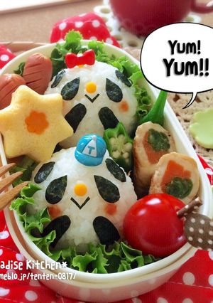 キャラ弁＊簡単♪パンダちゃんおにぎり弁当-レシピのメイン写真