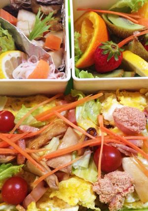 2種オムライス☆ウインナーとハムのお弁当-レシピのメイン写真