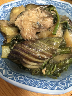 鯖缶と茄子と山うどの味噌煮-レシピのメイン写真