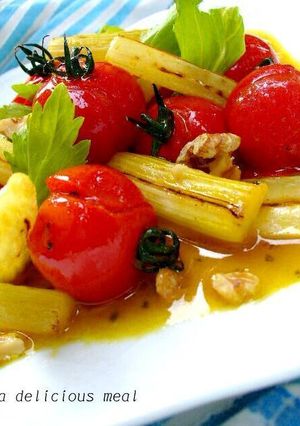 グリルdeセロリ、カレー風味-レシピのメイン写真
