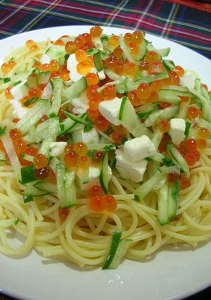 いくらのパスタ★クリームチーズと黒胡椒で-レシピのメイン写真