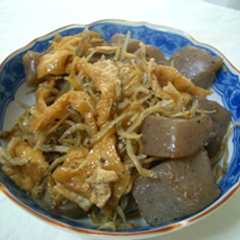 รูปของ こんにゃくとじゃこの炒め煮