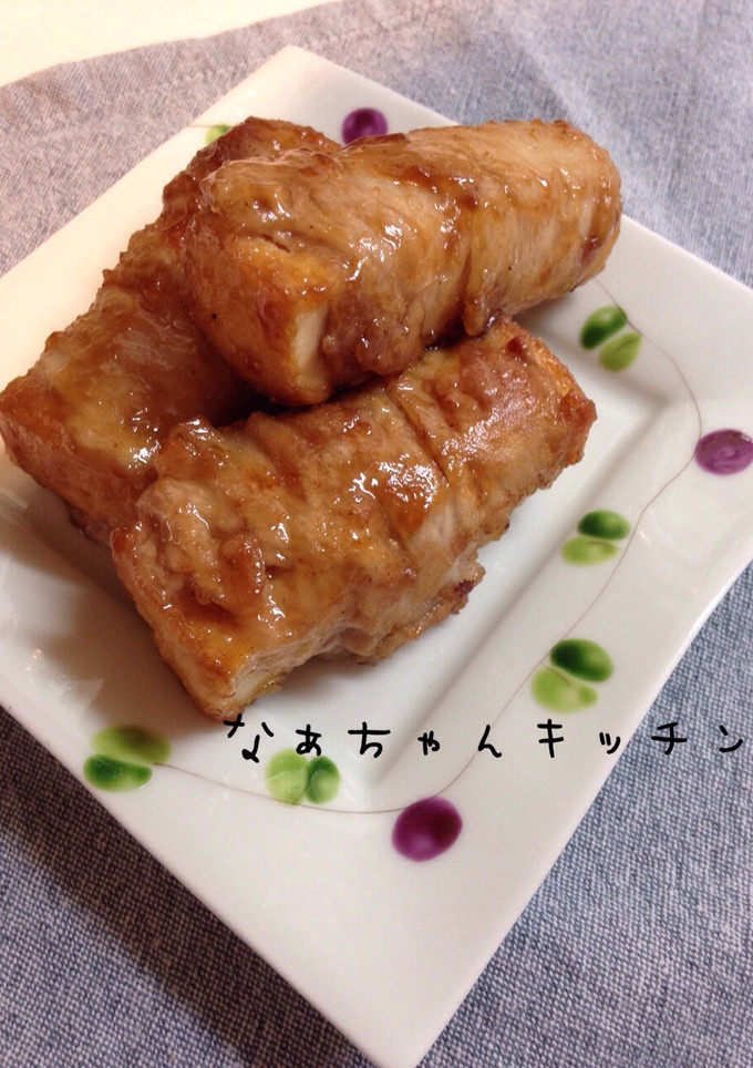 カサ増しレシピ〜厚揚げのテリヤキ肉巻き-レシピのメイン写真