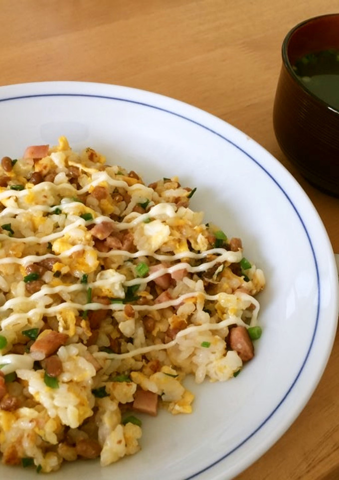 簡単お昼ごはん！納豆ご飯からの焼き飯♫-レシピのメイン写真
