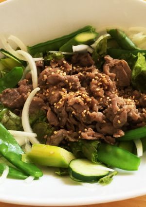 豚肉と新玉ねぎのグリーンサラダ-レシピのメイン写真