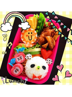 簡単キャラ弁キャラおかず♡遠足パンダ弁当-レシピのメイン写真