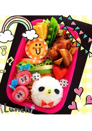 簡単キャラ弁キャラおかず♡遠足パンダ弁当-レシピのメイン写真