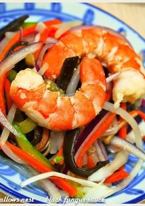 黑木耳鮮蝦五色沙拉．柯媽媽の植物燕窩-レシピのメイン写真