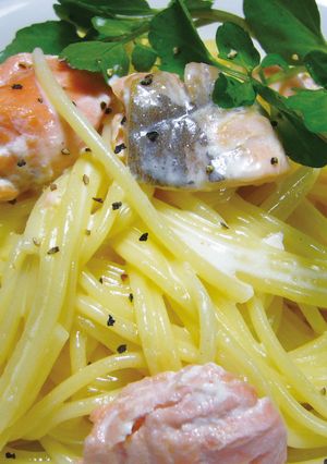 鮭のクリームパスタ-レシピのメイン写真