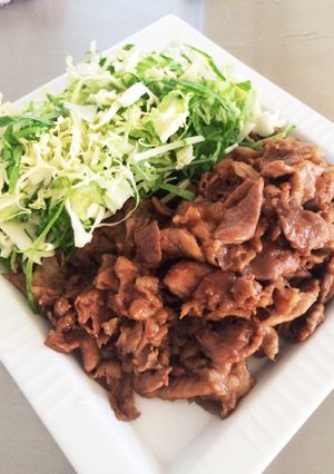 やわらかしょうが焼き&レタスキャベツ-レシピのメイン写真