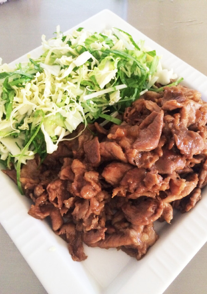 やわらかしょうが焼き&レタスキャベツ-レシピのメイン写真