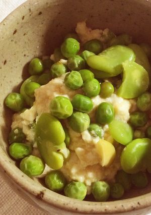 そら豆とグリーンピースの白和え-レシピのメイン写真