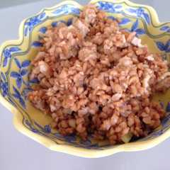 รูปของ 包丁いらず！納豆とひき肉の炒め物☆