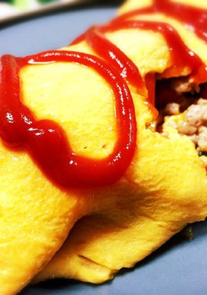 ひき肉と野菜のオムレツ風包み-レシピのメイン写真