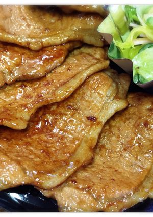 簡単！シンプル☆豚の生姜焼き☆黒酢入り-レシピのメイン写真