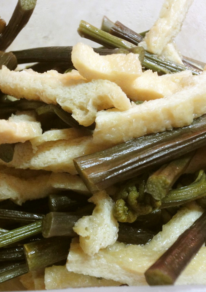 基本の和食40　わらびと油揚げの煮物-レシピのメイン写真