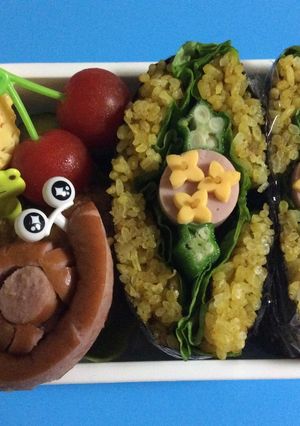 キャラ弁☆おにぎらず☆あじさい-レシピのメイン写真