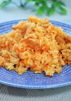 鶏の唐揚げとしめじのチキンライス-レシピのメイン写真