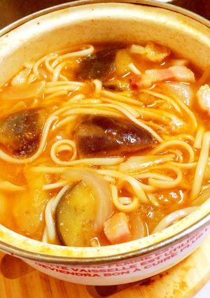 すぐ出来る♡ミネストローネ風うどん-レシピのメイン写真