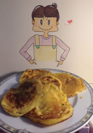 チーズ風味パンケーキ-レシピのメイン写真