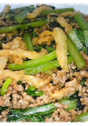 小松菜と豚挽き肉の味噌炒め-レシピのメイン写真