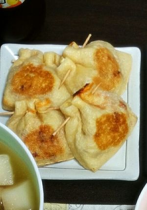 簡単すぎるキムチ納豆きんちゃく-レシピのメイン写真