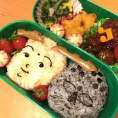รูปของ せんとくん & 大仏さんキャラ弁♪