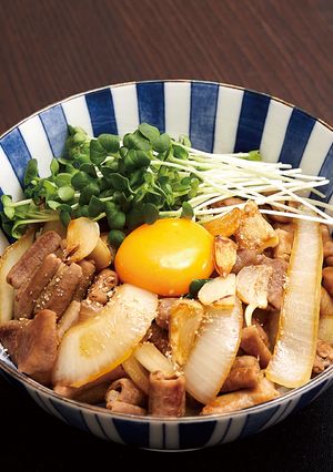 超カンタン! モツのスタミナ丼ぶり-レシピのメイン写真