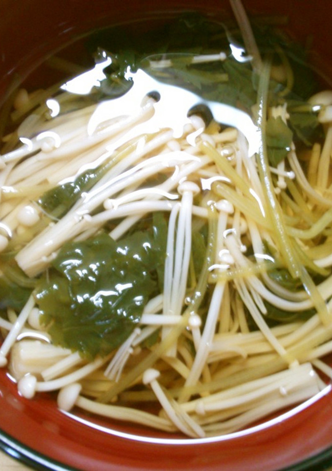 簡単！ 和食に えのきと三つ葉のお吸い物-レシピのメイン写真