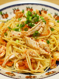 ささみとキムチの冷製パスタ-レシピのメイン写真
