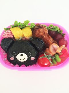 くまちゃん*海苔おにぎり*キャラ弁-レシピのメイン写真