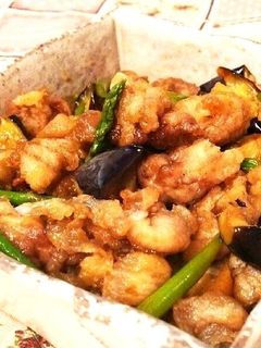 豚バラとナスとアスパラの揚げ浸し-レシピのメイン写真